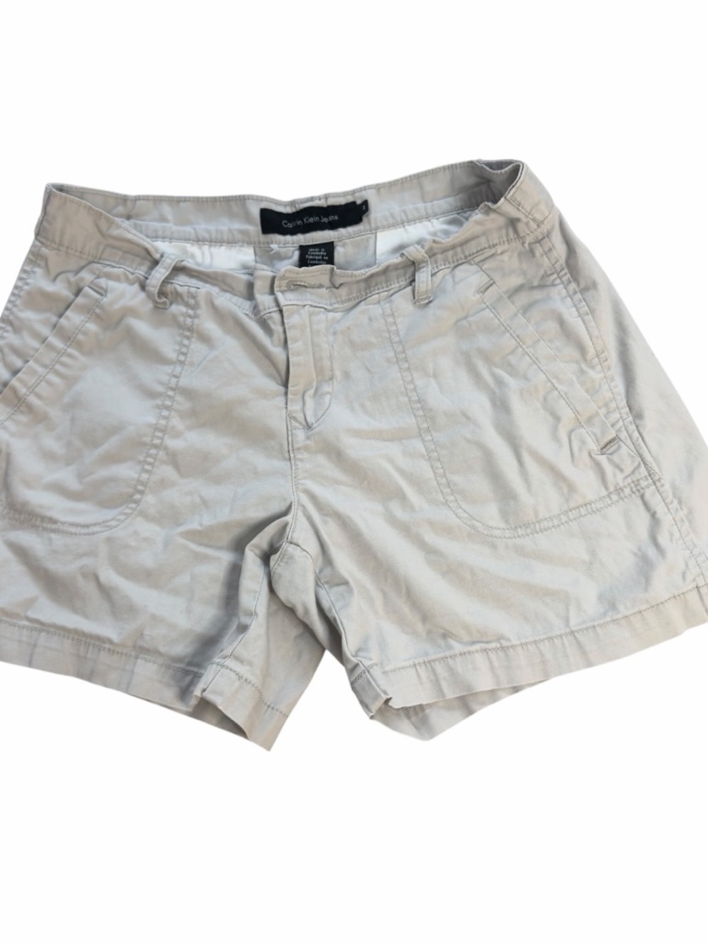 Calvin Klein Jeans Women's Light Gray Casual Bermuda Shorts (004)